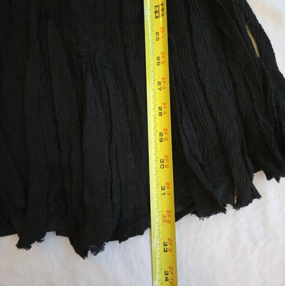 Free People Black Shipwreck Cove Fringed Mini Lace Dress (AHS Misty Day) EB3 - Picture 7 of 16